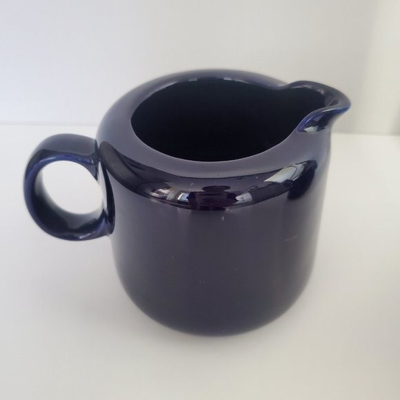 Minimalist Modernist Cream & Sugar server set Glossy Dark Navy Blue Sleek - Picture 5 of 9